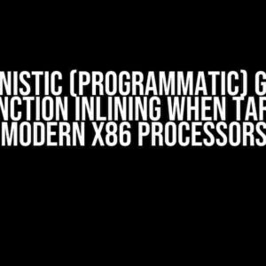 Deterministic (Programmatic) Guideline for Function Inlining when Targeting Modern x86 Processors