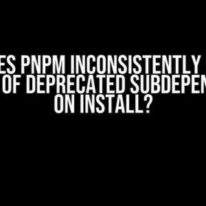 Why does pnpm inconsistently display the list of deprecated subdependencies on install?